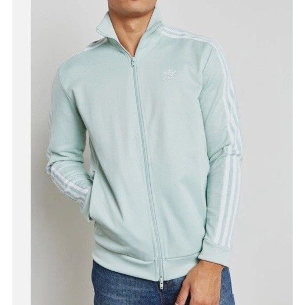 adidas Originals Beckenbauer Track Jacket Small Mint Green Blue Trefoil CW1253
